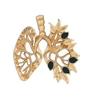 Pulmonologist Cardiologist Medical Golden Enamel Pins 258-1